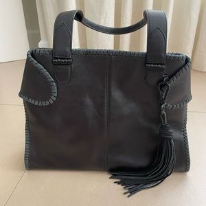 Elliot Lucca Black “Gisele” Leather Shoulder Bag